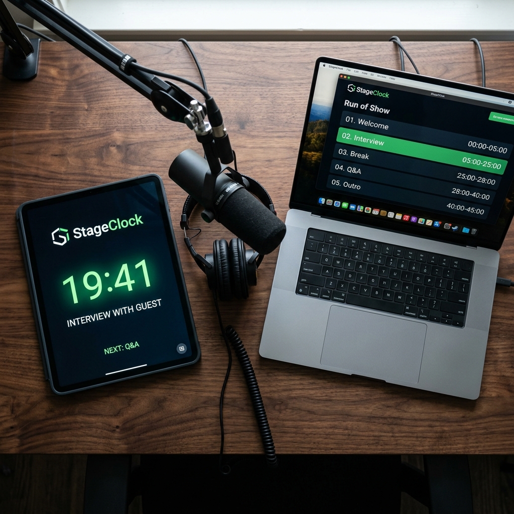 The Art of Pacing: Why Every Professional Podcast Needs a Stage Timer